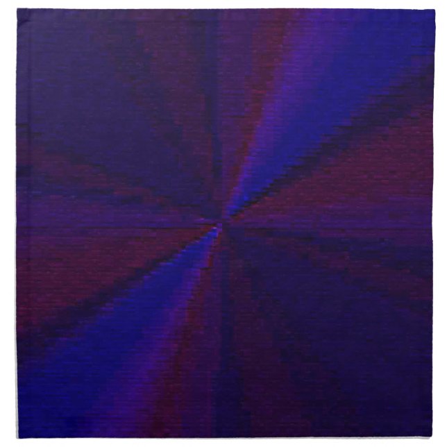 Circular Gradient Patchwork Blue to Purple Napkin (Front)