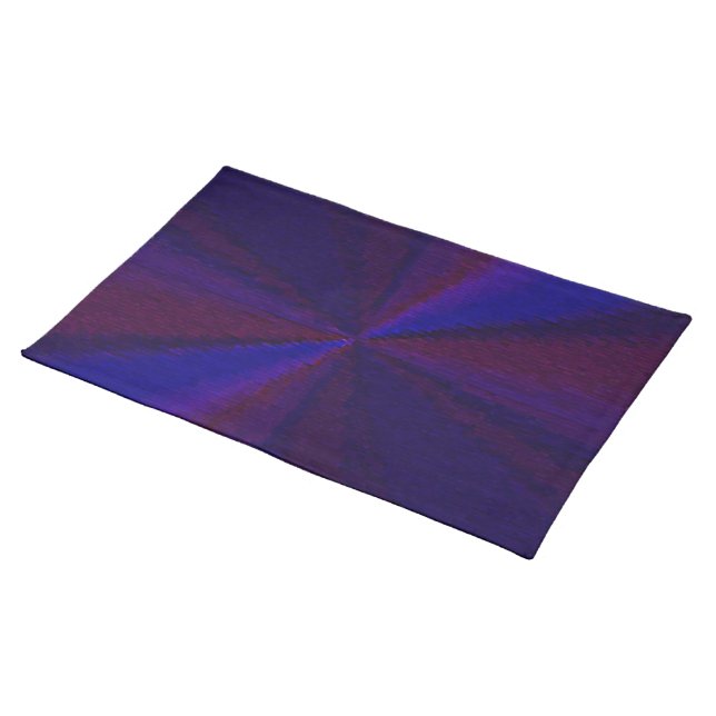 Circular Gradient Patchwork Blue to Purple Placemat (On Table)