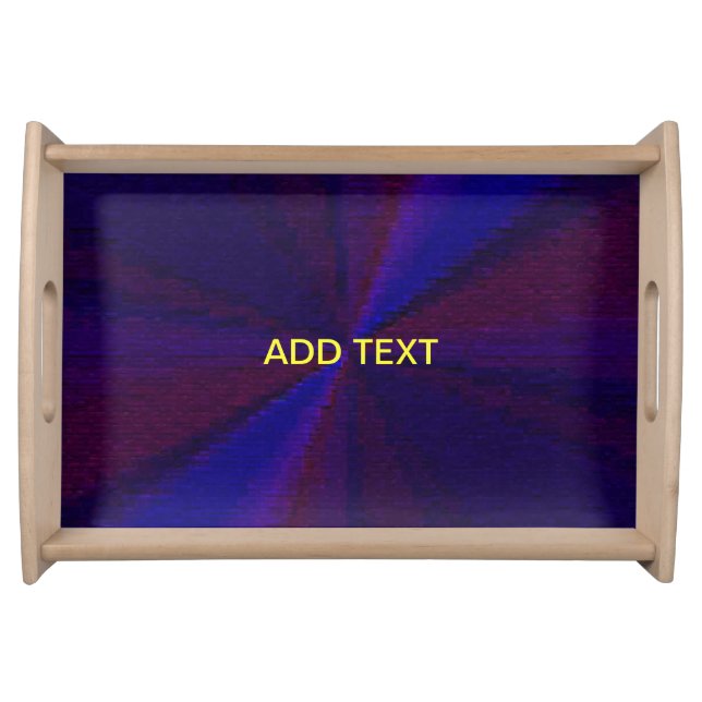 Circular Gradient Patchwork Blue to Purple Serving Tray (Front)