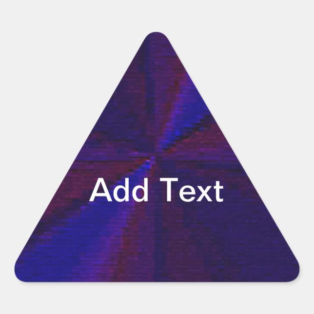 Circular Gradient Patchwork Blue to Purple Triangle Sticker (Front)
