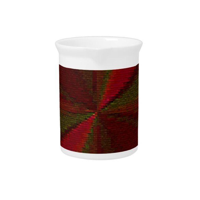 Circular Gradient Patchwork Red to Green Beverage Pitcher (Front)