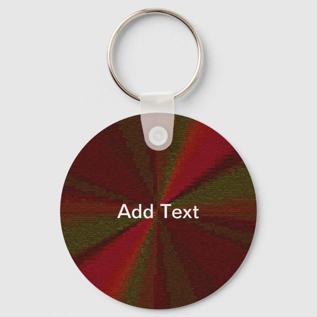 Circular Gradient Patchwork Red to Green Keychain (Front)