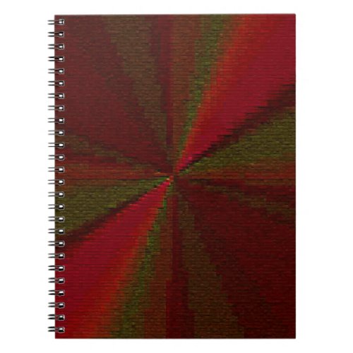 Circular Gradient Patchwork Red to Green Notebook