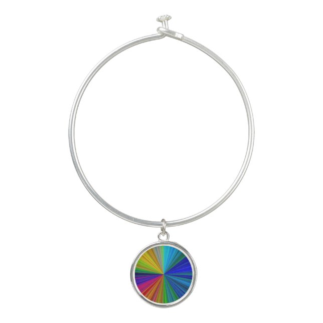 Circular Gradient Rainbow Bangle Bracelet (Front)