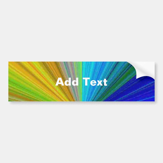 Circular Gradient Rainbow Bumper Sticker (Front)