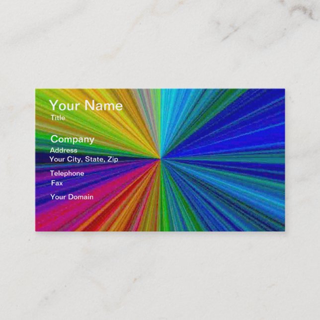 Circular Gradient Rainbow Business Card (Front)