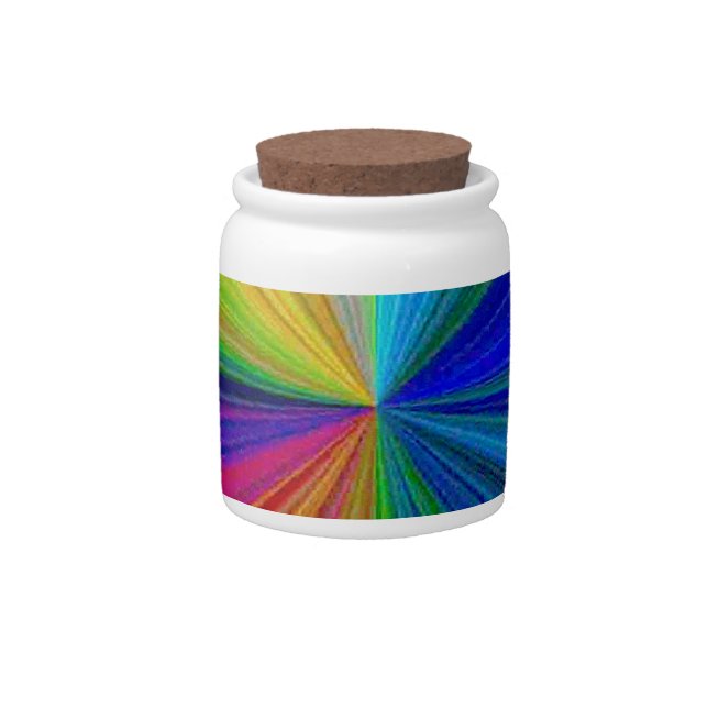 Circular Gradient Rainbow Candy Jar (Front)