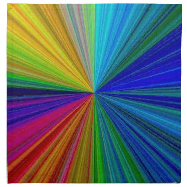 Circular Gradient Rainbow Cloth Napkin (Front)