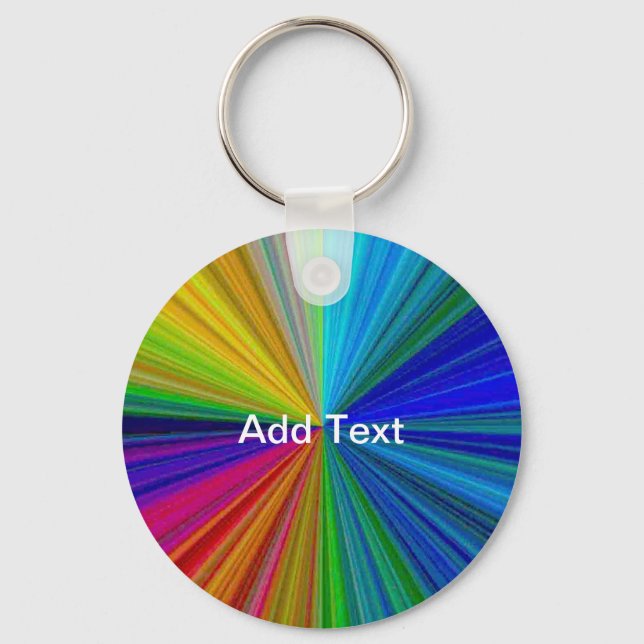 Circular Gradient Rainbow Keychain (Front)