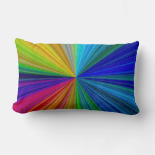 Circular Gradient Rainbow Lumbar Pillow