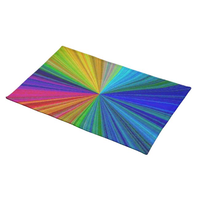 Circular Gradient Rainbow Placemat (On Table)