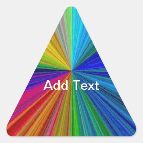 Circular Gradient Rainbow Triangle Sticker