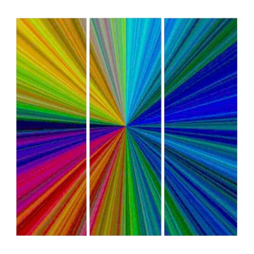 Circular Gradient Rainbow Triptych