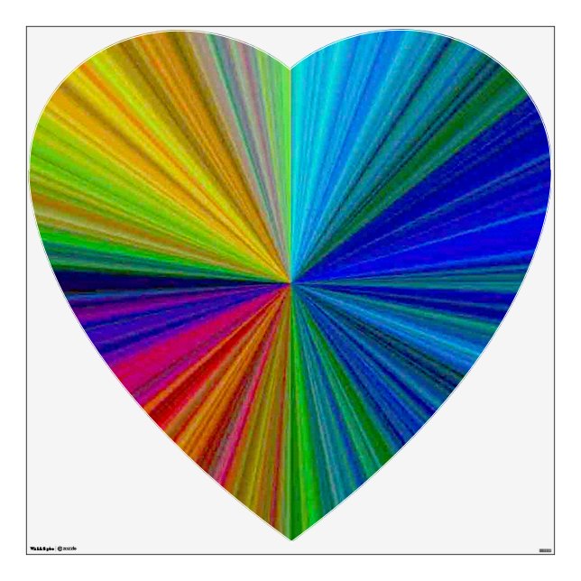 Circular Gradient Rainbow Wall Sticker (Front)