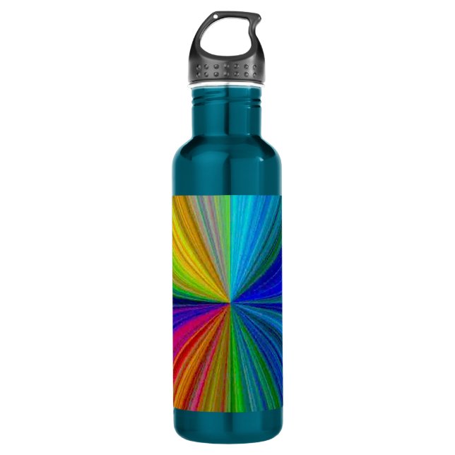 Circular Gradient Rainbow Water Bottle (Front)