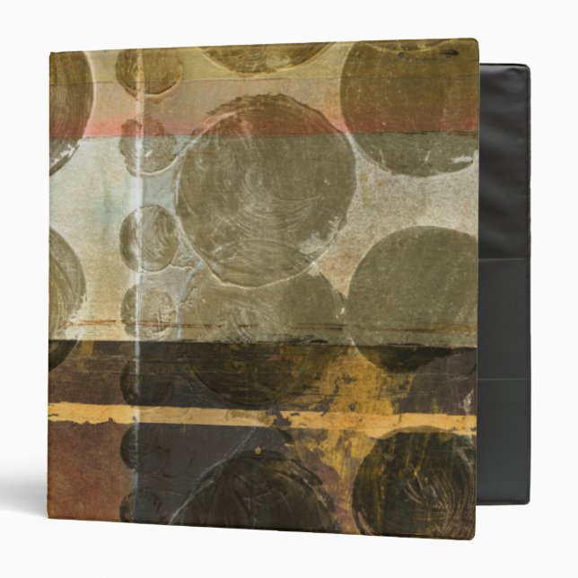 Circular Green Droplets 3 Ring Binder (Front/Inside)