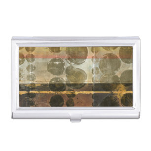 Circular Green Droplets Business Card Holder