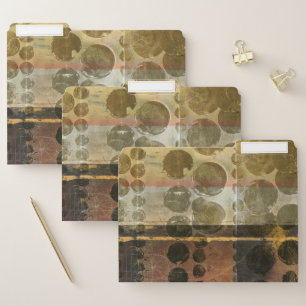 Circular Green Droplets File Folder