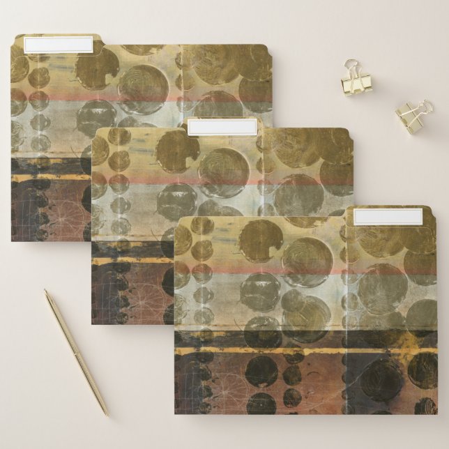 Circular Green Droplets File Folder (Set)