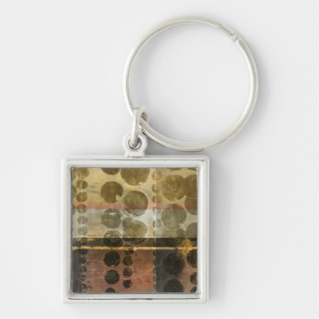 Circular Green Droplets Keychain (Front)