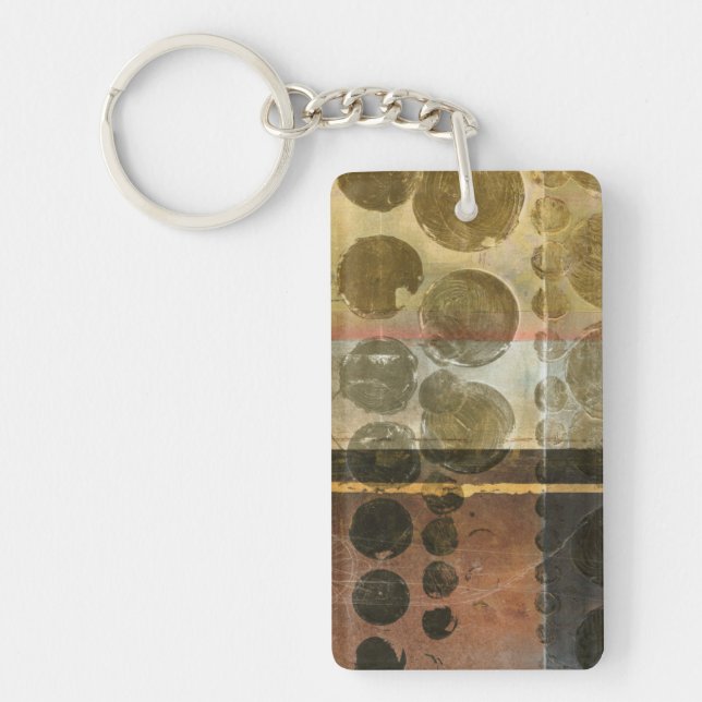 Circular Green Droplets Keychain (Front)