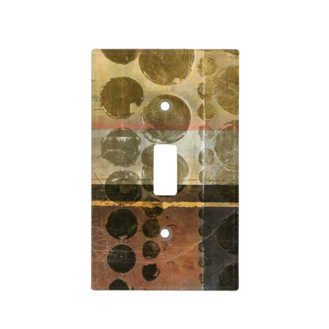 Circular Green Droplets Light Switch Cover (Front)