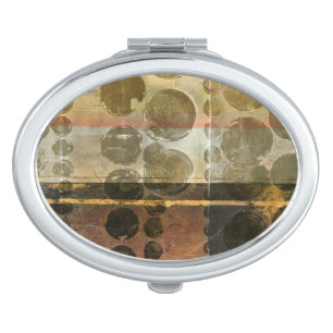 Circular Green Droplets Makeup Mirror