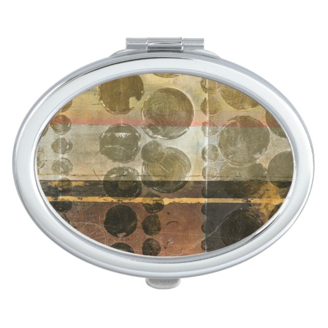 Circular Green Droplets Makeup Mirror (Front)