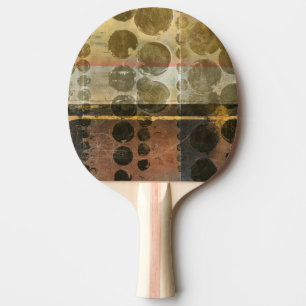 Circular Green Droplets Ping Pong Paddle