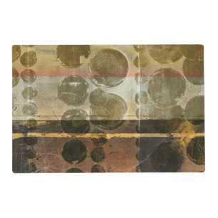 Circular Green Droplets Placemat