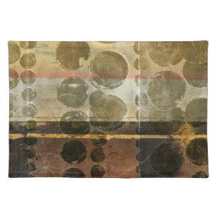 Circular Green Droplets Placemat