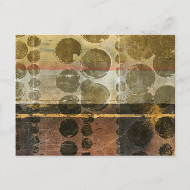 Circular Green Droplets Postcard (Front)