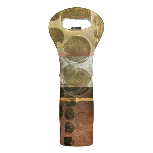 Circular Green Droplets Wine Bag (Back)