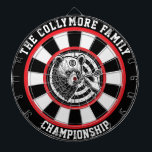 Circular Grizzly Forest Target Art Dart Board<br><div class="desc">Striking design of a grizzly bear in a forest,  highlighted by a bold target overlay.</div>