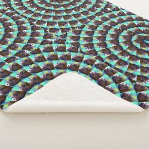 Circular Guinea Pig Pattern, Sherpa Blanket