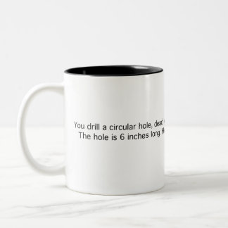 Circular Hole Through Sphere Two-Tone Coffee Mug