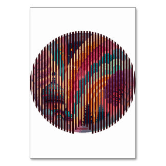 Circular Illusion Fantasy Table Card – Customize