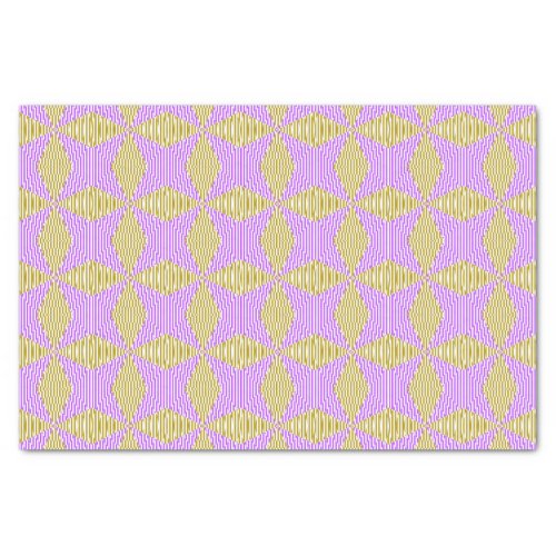 Circular Illusion _ Mage Gold and White Stripe Tissue Paper