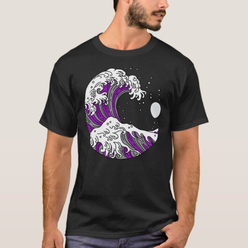 Circular Japanese Wave Ace Asexual Pride Classic  T_Shirt