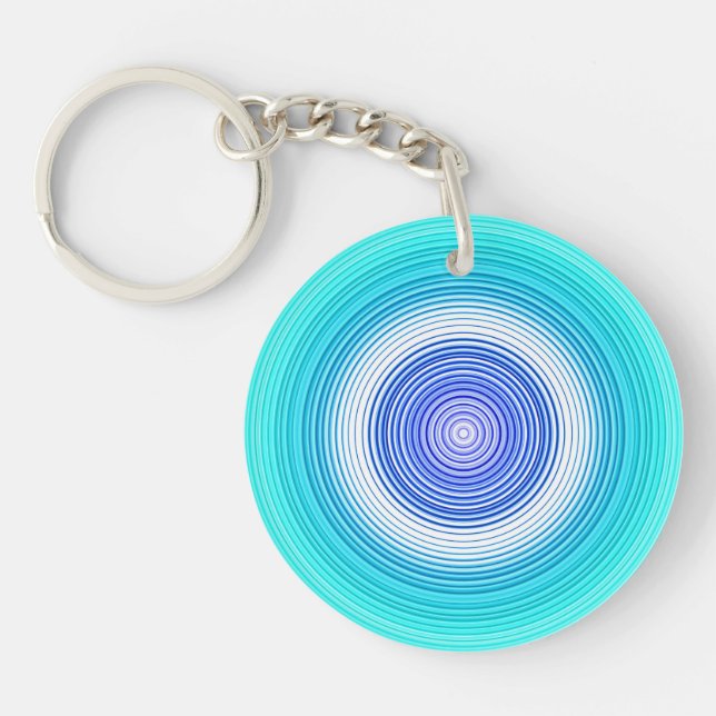 Circular - Light Blue Keychain (Front)