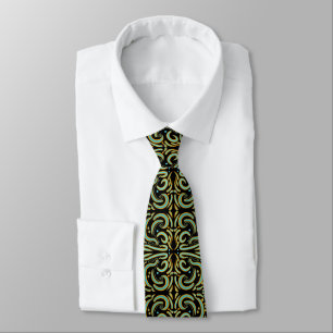 Circular, Linear And Tapered Shapes Abstract Art  Neck Tie