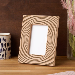 Circular Modern Artsy Laser Etched Picture Frame Engraved Frames