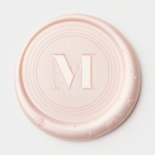 Circular Monogram Last Name Initial Art Deco Wax Seal Sticker