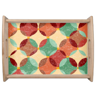 Circular mosaic pattern, geometric illustration. serving tray