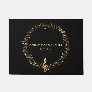 Circular Musical Notes Doormat
