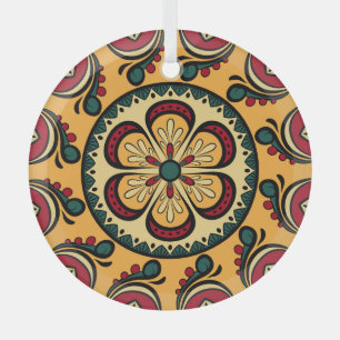 Circular ornaments, colorful seamless pattern. glass ornament