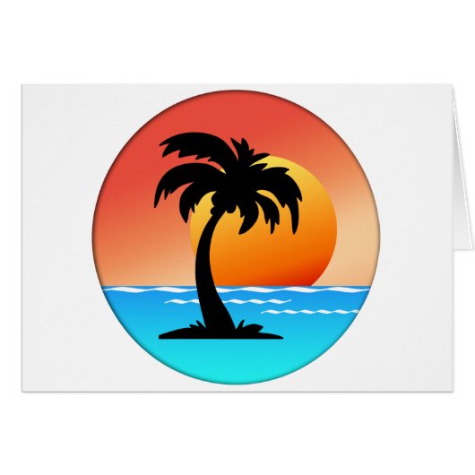 Circular Palm Tree Sunset (Front Horizontal)