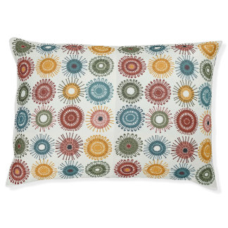 circular pattern dog bed