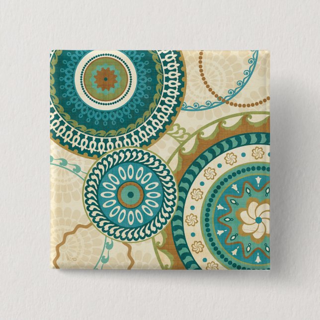 Circular Patterns Pinback Button (Front)