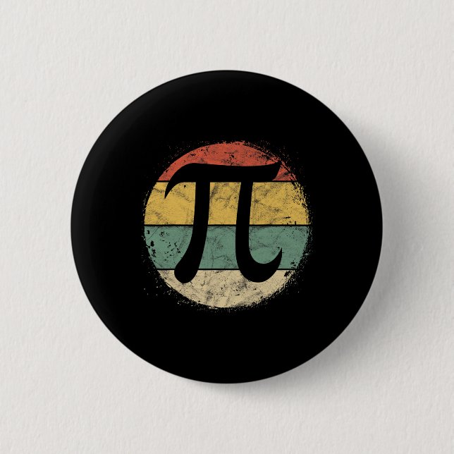 Circular Pi Symbol Pi Day Math Science Teacher Stu Button (Front)